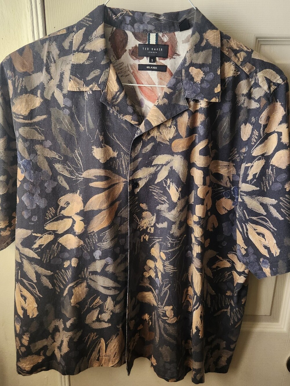 Ted Baker London Moselle Relaxed Fit Floral Shirt, Size 5 / XL